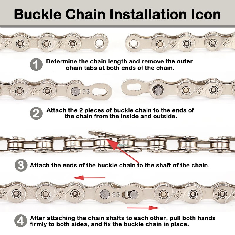 KASESSS 10Pairs Bike Chain Link, Reusable 10 Speed Chain, High
