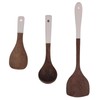 3 Piece Set Wood Utensils Set Wenge Long Handle Spatula