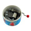 Round Music Box/Music Box with Hand Crank Made of Cardboard