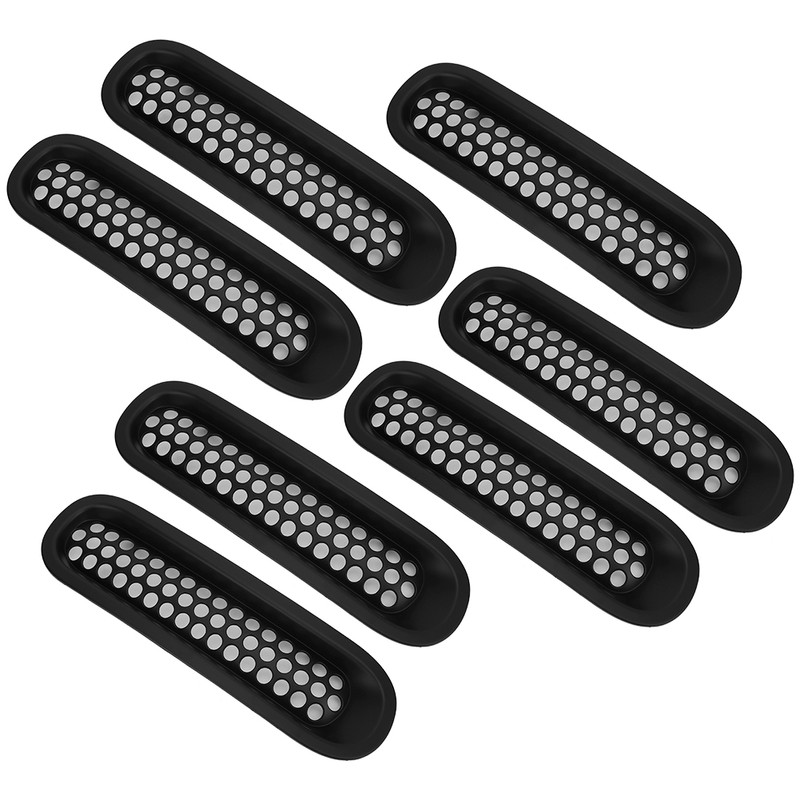 7pcs Clip On Front Mesh Grille Inserts Fits for Jeep