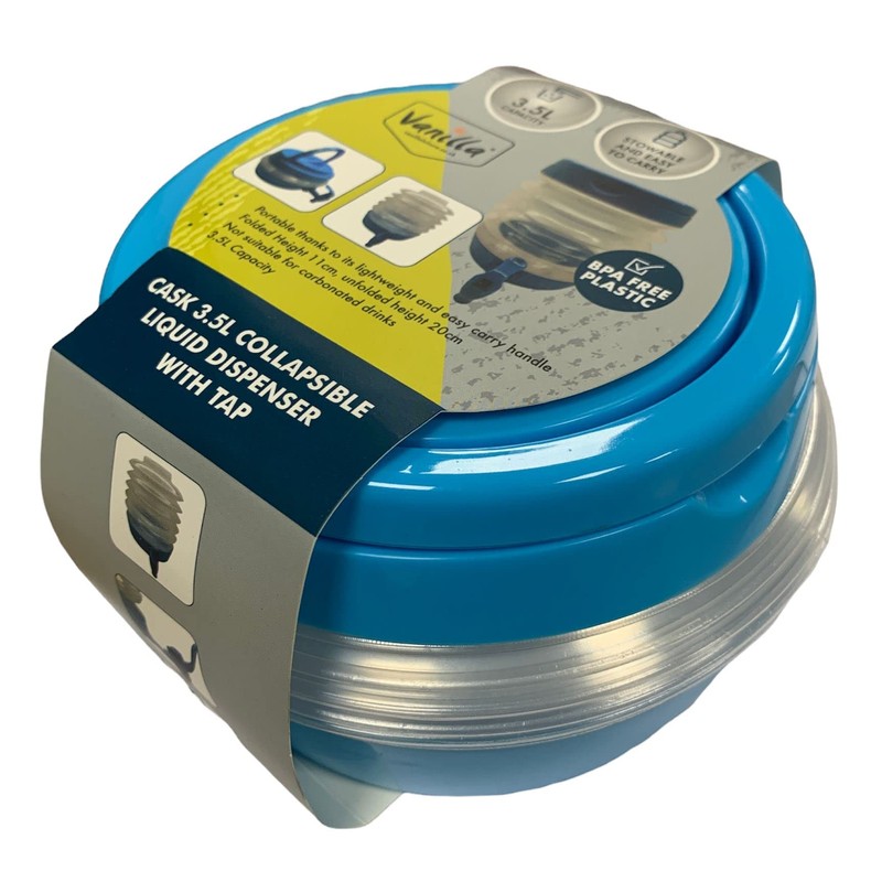 Water Carrier Collapsable Container with Tap 3.5 Litre Capacity Festival