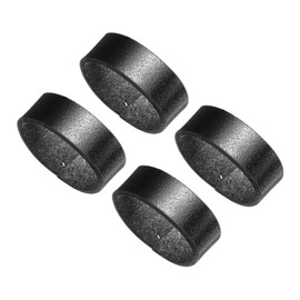 sourcing map 4 Pcs Leather Belt Loop Keeper, 4.3 Inch Belt Straps Ring Replacement Strap Holder Wide Belt Retainer for Securing Additional Length Straps in Place, Black