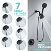 Matte Black Shower System - Dual Shower Head with Handheld