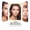LED Tri-Fold Vanity Mirror with Lights, Touch Screen and 3X/2X/1X