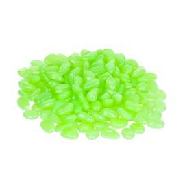 Relaxdays 200 Pieces Fluorescent Glow Stones Decorative Luminous Pebbles for Garden Aquarium Vase Green