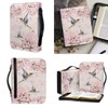 Cadowhimsy Bible Case Floral Hummingbird Peach Blossom Print Church Bible