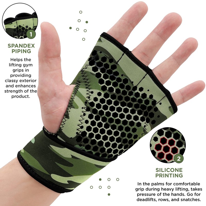 RDX Weightlifting Gloves Gym Anti Slip Long Strap Muscle Training