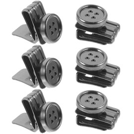BELLIFFY 6 Pcs Button Pants Buttons Button End Brace Clips for Men Button Suspenders Suspenders Clips Clothing Support Clips Hanging Leather Men Wrist Clips