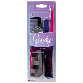 Goody - Hair Products Family Set of 6 Combs - Assorted Colors - 1 Pack