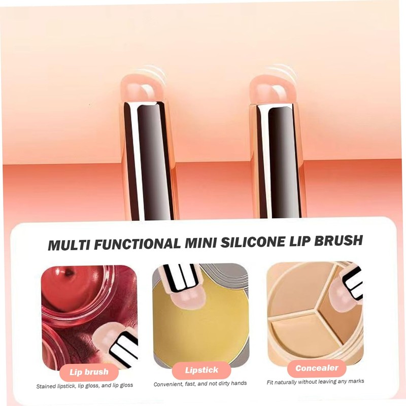 2 PCS Pincel De Lápiz Labial Pincel De Labios Reutilizable