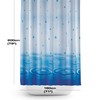 Extra Long Fabric Bathroom Shower Curtain 180cm Wide by 200cm