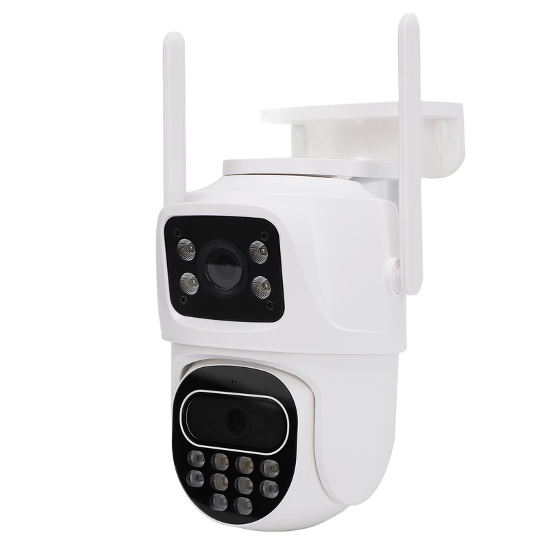Security Camera Outdoor Dual Lens Surveillance Camera 2.4G Wifi Night