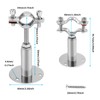 Kyuionty 2 Pcs Wall Mount Ceiling Mount Pipe Support, Stainless