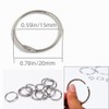 Jindizi 100 Pcs Nickel Plated Metal Book Rings, 20mm ，