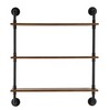 VEVOR Industrial Pipe Shelf 3 Tier 32x7.87in Wall-Mount for Kitchen