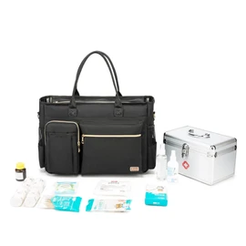 Rabjen Nurse Tote Bag for Work with Padded 15.6” Laptop Sleeve, Medical Supplies Shoulder Bag for Home Health Care