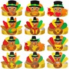 Winlyn 24 Sets Thanksgiving Turkey Headbands Fall Thanksgiving Craft Kits