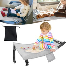 panemy Aeroplane Seat Extension Children, Children's Aeroplane Footrest, Footrest Airplane, Plane Gadgets, Travel Cot Children, Foldable Airplane Footrest for Kids (Grey)