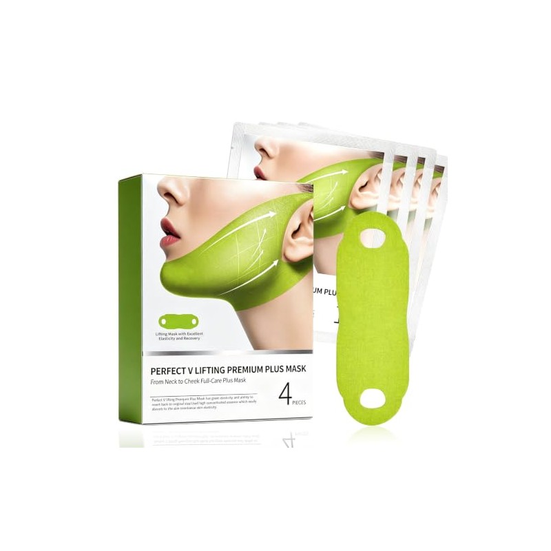 Mascarilla Lifting V-Line para Papada, Reafirmante Hidratante, 4 Piezas
