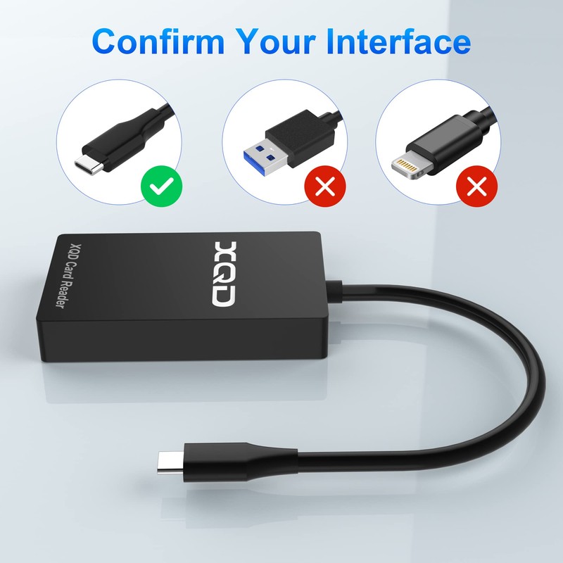 USB C XQD Card Reader, 5Gbps Type C XQD Memory