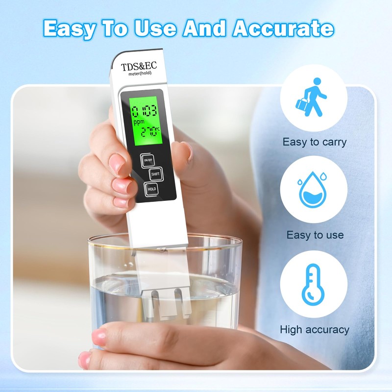 Water Testing Kits for Drinking Water- 4 in 1 TDS