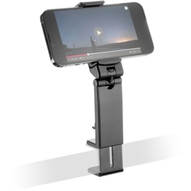 cellularline Travel Holder, Compact Smartphone Holder for Travel, Pliers Holder, Equipped with Double Joint with 360° Rotation, Black