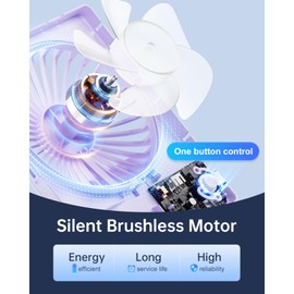 TriPole Mini Desk Fan USB Powered Portable Fan Small Personal Fan 3 Speeds Strong Airflow Table Fan for Travel Home Office Bedroom Desktop, 3.3ft Cable (No Battery, Purple)