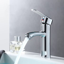 Llaves para Lavabo Baño,Mezcladora Monomando para Lavabo,Grifo de fregadero de acero inoxidable,Agua fría y caliente regulable,Acabado Cromo Adecuado para cocina, baño, lavabo balcón