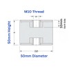 Rubbergiant Rubber mounts M10-50mm x 50mm Anti vibration rubber mount