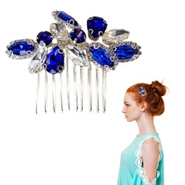 Bridal Wedding Hair Comb Crystal Hair Accessories, Bridal Hair Combs Silver Bridal Hairpieces Crystal Headpiece Wedding Hair Accessories for Women and Girls (Silver), C