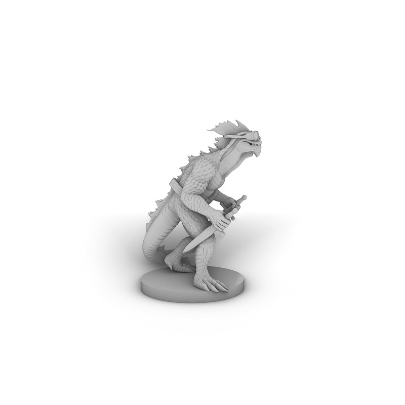 Lizardfolk Rogue Tabletop DND Gaming Miniature