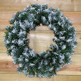 Premier 50cm Snow Tipped Green Christmas Wreath Decoration