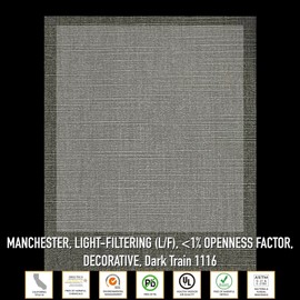 HILADUO Manual Roller Shades, Custom Size 8–85" Wide, up to 105" High, Valance-Free Design