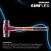 Simplex 3002.040 Soft Hammer Rubber Composition with Malleable Cast Iron