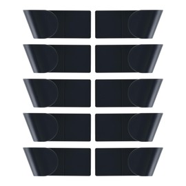 Luckious Pan Lid Holder: 10Pcs Wall Mount Pot Lid Racks - Adjustable Punch-Free Organizer for Pot Covers and Plastic Cutting Boards - Ideal Kitchen Storage Solution (Black)