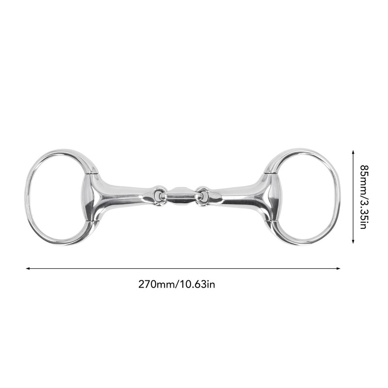Horse Gag Ring Snaffle Bite Stainless Steel 125mm Loose Oval