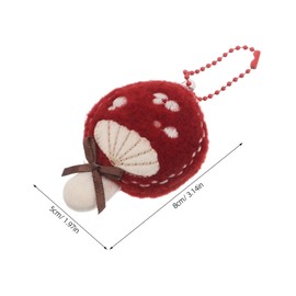 iplusmile Cute Soft Stuffed Mushroom Keyring Handmade Plush Mushroom Keychain Unique Car Key Ornament Versatile Keychain for Stylish Accessories