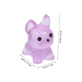 Toyvian Glow in The Dark Mini Dogs 12pcs Miniature Puppy Figurines Dog Ornaments Soft Resin Decorative Animal Ornaments
