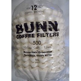6001 12-Cup Commercial Coffee Filters, 500-count, White (Premium pack Made in USA)