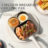 3-Cup egg frying pan, 3-in-1 cup design, raised handle, non-stick