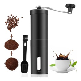 Molino Para Cafe Manual Molinillo De Cafe Acero Inoxidable Negro