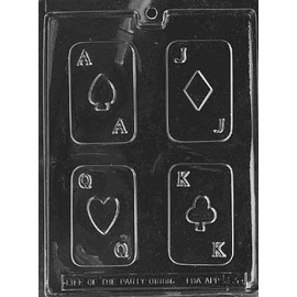 Grandmama's Goodies M001 Playing Card Chocolate Candy Mold with Exclusive Molding Instructions