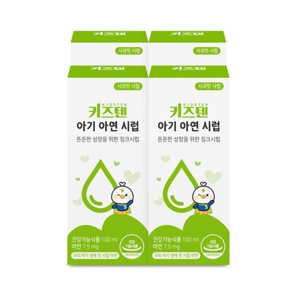Kids Ten Baby Zinc Syrup Apple Flavor 100ml x 4