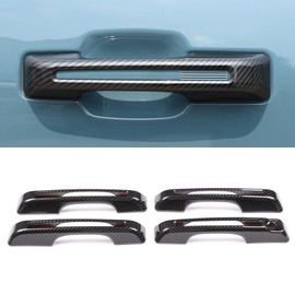 ABS Exterior Door Handle Decoration Trim Cover Compatible with Ford Maverick 2022 2023, ABS Car Accessories (Carbon Fiber Grain - 4 pcs)