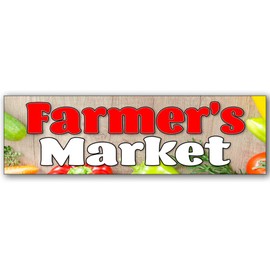 Farmers Market Vinyl Banner 10 Feet Wide by 3 Feet Tall