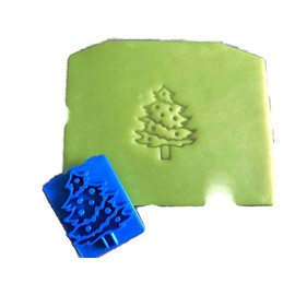 Christmas tree stamp for soap pottery polymer clay and cement