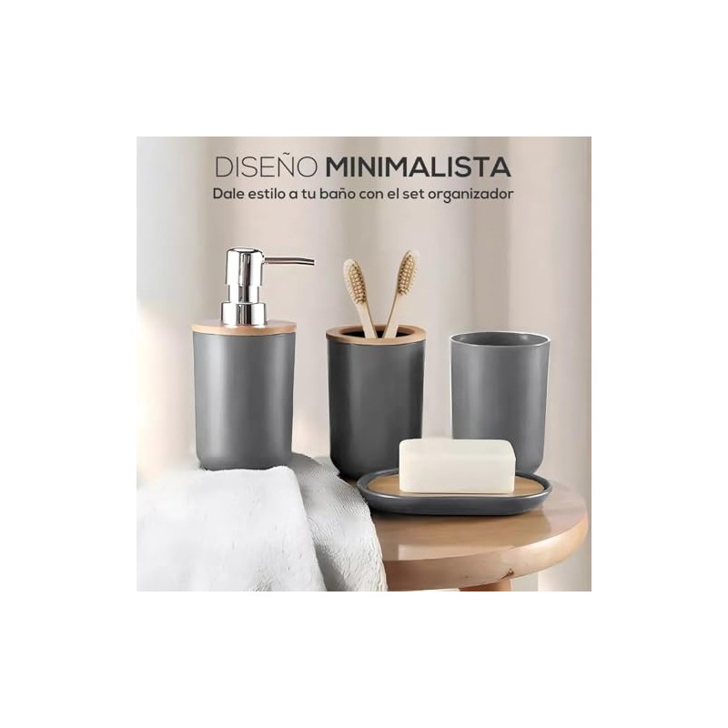 Accesorios para Baño Juego de 4 Accesorios De Baño, Dispensador
