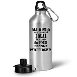 Gifts for Female Psychologist Water Bottle Tumbler Portable Drinkware - Psychology School Educational Clinical Counseling Forensic Practitioner APA Funny Cute Gag Idea - All Women Created Equal