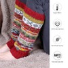 Pachamama Women 100% Wool Legwarmer Handknitted Fair Isle Pattern Rust