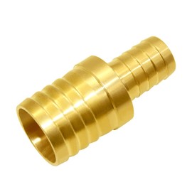 Joywayus Hose Barb Reducer 5/8" to 1" Barb Fitting Reducing Splicer Union Brass Fitting Water/Fuel/Air